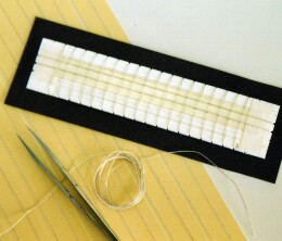 Fabric stringing and stitching